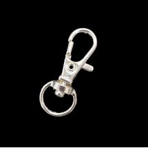 Pieni tukeva pyöriväkantainen papukaija-avaimenperä hopeoitu n. 31x13 mm
