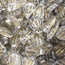 Pisarahelmi urakuvioitu pip 9x14 mm kirkas / kulta 6 kpl