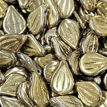 Pisarahelmi urakuvioitu pip 9x14 mm metallihohto kulta 6 kpl
