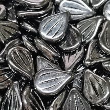Pisarahelmi urakuvioitu pip 9x14 mm metallihohto hematiitti 6 kpl