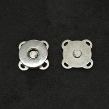 Magneettilukko kassiin, ommeltava platinanvärinen 14 mm