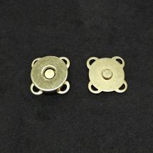 Magneettilukko kassiin, ommeltava kullanvärinen 14 mm