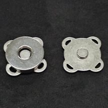 Magneettilukko kassiin, ommeltava platinanvärinen 18 mm