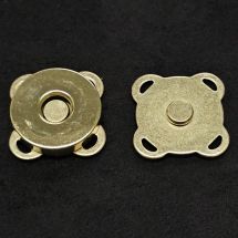 Magneettilukko kassiin, ommeltava kullanvärinen 18 mm
