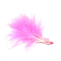 Sulka "marabou" värjätty pinkki 1 kpl n. 10-15 cm