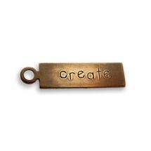 Vintaj Natural Brass™ Rustic Rectangle CREATE 21 mm 1 kpl