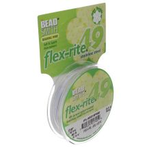 Flexrite 0.45 mm 49-kierrettä koruvaijeri puola pearl silver 9 m