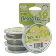 Flexrite 0.60 mm 49-kierrettä koruvaijeri puola harmaa 9 m