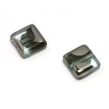 Litteä neliöhelmi 10x10 mm aqua/hopeatäplä vacuum 5 kpl