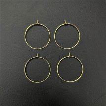 Korvakorurengas 25 mm kullanvärinen 2 pr