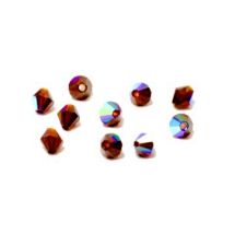 Preciosa bicone 4 mm AB kirkas tumma siam 10 kpl