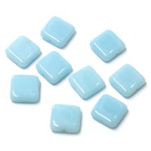 Litteä neliöhelmi 10x10 mm opaali aqua 10 kpl