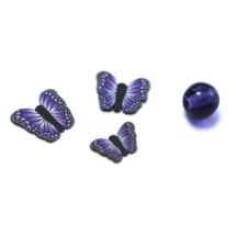 Fimoleikekuvio liimattava n. 5-7 mm perhonen violetti 8-10 kpl