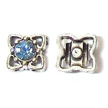 Swarovski korulinkki kukka aqua /platina 1 kpl
