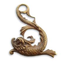 Vintaj Natural Brass™ riipus asian marine delfiini 49x29 mm 1 kpl