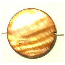 Helmiäinen kolikko 20 mm punaruskea