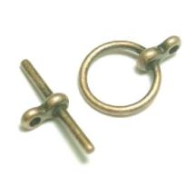 Salpalukko sileä 12 mm antiikkikupari