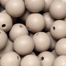 Silikonihelmi pyöreä beige