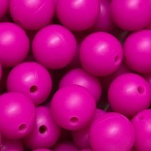 Silikonihelmi pyöreä fuksia