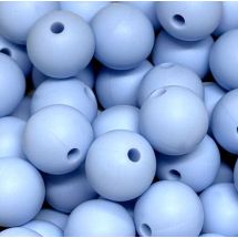 Silikonihelmi pyöreä jäänsininen