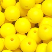 Silikonihelmi pyöreä kirkas keltainen