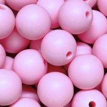 Silikonihelmi pyöreä kylmä vaaleanpunainen