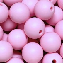 Silikonihelmi pyöreä kylmä vaaleanpunainen