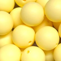 Silikonihelmi pyöreä lämmin vaaleankeltainen