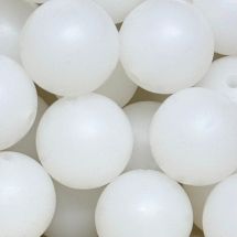 Silikonihelmi pyöreä opaalivalkoinen (läpikuultava)