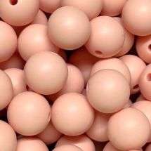 Silikonihelmi pyöreä persikka