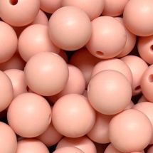 Silikonihelmi pyöreä persikka