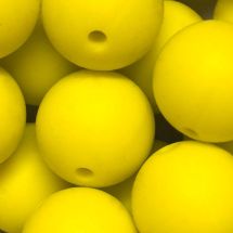 Silikonihelmi pyöreä sinapinkeltainen