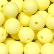 Silikonihelmi pyöreä sitruunankeltainen