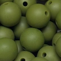 Silikonihelmi pyöreä tumma oliivinvihreä