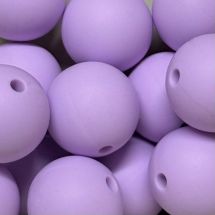 Silikonihelmi pyöreä vaalea violetti