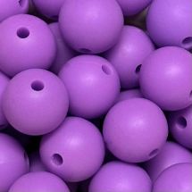 Silikonihelmi pyöreä violetti