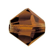 Preciosa® MC Bead Rondelle 4 mm Smoked Topaz 10 kpl