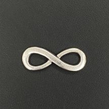 Metalliriipus/linkki Infinity antiikkihopeoitu 35x13 mm