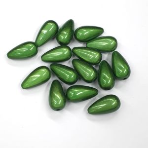 Akryylihelmi heijastava pisara 23x12 mm vihreä 1 kpl