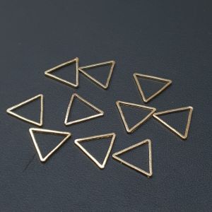 Rengaslinkki suljettu kolmio kullattu 13x15 mm 10 kpl