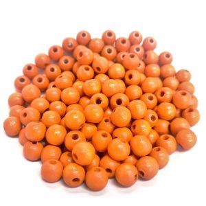 Puuhelmi Detoa pyöreä 8 mm oranssi pyökkiä n. 100 kpl