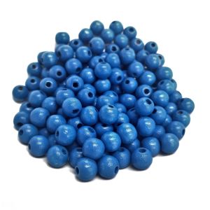 Puuhelmi Detoa pyöreä 8 mm tumma taivaansininen pyökkiä n. 100 kpl