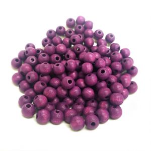 Puuhelmi Detoa pyöreä 6 mm ametisti pyökkiä n. 150 kpl
