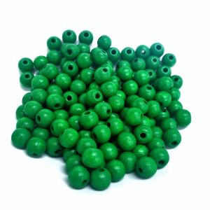 Puuhelmi Detoa pyöreä 6 mm vihreä pyökkiä n. 150 kpl