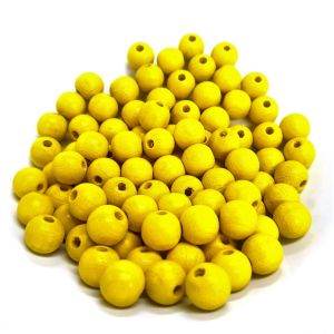 Puuhelmi Detoa pyöreä 8 mm keltainen pyökkiä n. 100 kpl