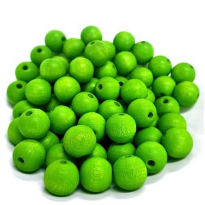 Puuhelmi Detoa pyöreä 10 mm limenvihreä pyökkiä n. 60 kpl