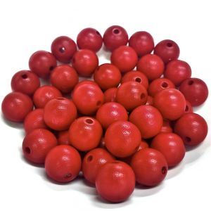 Puuhelmi Detoa pyöreä 12 mm punainen pyökkiä n. 45 kpl