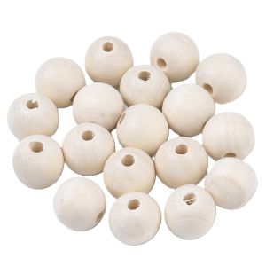 Puuhelmi pyöreä käsittelemätön vaalea n. 10 mm n. 100 kpl