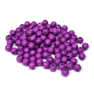 Puuhelmi Detoa pyöreä 8 mm punavioletti pyökkiä n. 100 kpl