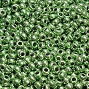 Siemenhelmi 10/0 Tsekki metallihohto vaaleanvihreä 10 g